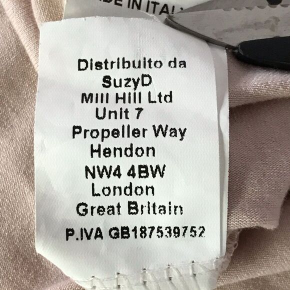 Suzy D London Ballet Pink Faux Wrap Drape VNeck Tee S/M - Picture 6 of 12